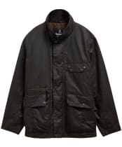 Men's Barbour Re-Engineered Sordale Waxed Jacket - Dark Brown