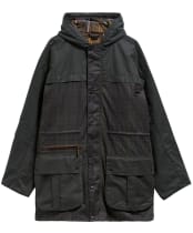 Men's Barbour Icons Tartan Durham Waxed Jacket - Classic Tartan