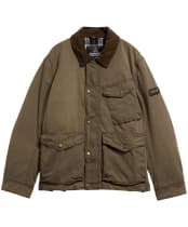 Men's Barbour International Winter Drifter Washed Waxed Jacket - Olive Night