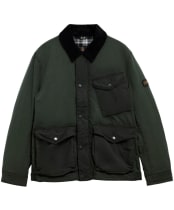 Men's Barbour International Winter Drifter Washed Waxed Jacket - Sage