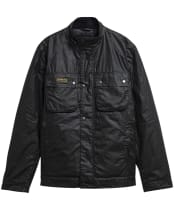 Men's Barbour International Winter Merton Waxed Jacket - Black