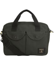 Barbour Field Waxed Laptop Crossbody Bag - Sage