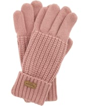 Women's Barbour Saltburn Knitted Gloves - Dusty Pink