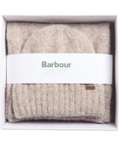 Women's Barbour Emmy Beanie & Scarf Gift Set - Taupe Mist