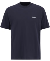  Men's Barbour Dalton Logo Oversized T-Shirt - Navy