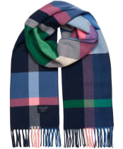  Women's Joules Langtree Scarf - Navy / Pink Check