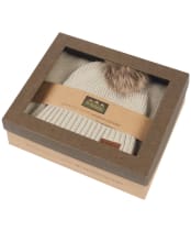 Ridgeline Baltic Bobble Hat and Scarf Set - Sand