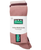 Ridgeline Cotton Work Socks - Full Length - Oxblood Multi
