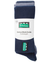 Ridgeline Cotton Work Socks - Full Length - Navy Multi