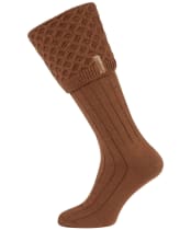 Ridgeline Double Cuff Welly Sock - Nutmeg
