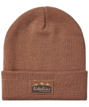 Ridgeline Heritage Fine Knit Beanie Hat - Nutmeg
