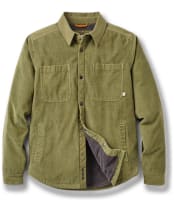  Men's Passenger Clothing Kodiak Sherpa Lined Cord Overshirt 3.0 - Khaki