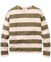 Women's Passenger Clothing Panorama Striped Long Sleeve T-Shirt - Dusty Olive