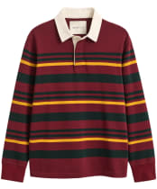  Men's GANT Striped Rugger - Plumped Red