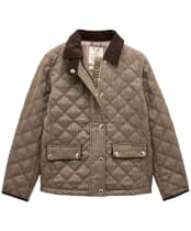 Women's Joules Harrogate Showerproof Quilted Jacket - Check
