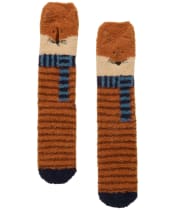 Men's Joules Novelty Fluffy Socks - Orange Fox