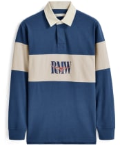 Men's R.M. Williams Heritage Rugby Shirt - Mid Blue