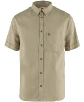 Men's Fjallraven Övik Travel Short Sleeve Shirt - Sandstone