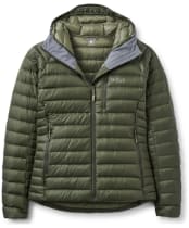  Women's Rab Microlight Alpine Down Hooded Jacket - Army
