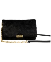 Women's Barbour International Faux Fur Crossbody Bag - Black