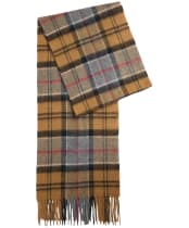 Barbour Tartan Cashmere Wool Mix Scarf - Dark Dress Tartan