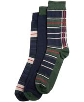 Men's Barbour Tartan Sock Gift Box - Evergreen