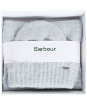 Women's Barbour Emmy Beanie & Scarf Gift Set - Soft Blue