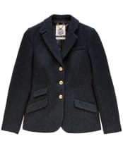 Women's Joules Canterly Tweed Hacking Jacket - Navy Herringbone
