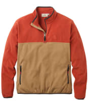 Men's Passenger Clothing Set Off Recycled Polar 1/4 Zip Fleece 2.0 - Dark Rust / Caramel