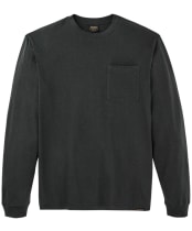  Men's Filson Long Sleeve Outfitter Pocket T-Shirt - Faded Black