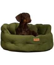Joules Chesterfield Dog Bed - Small - Khaki
