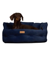 Joules Chesterfield Dog Bed - Large - Navy