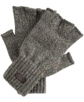 Men's Barbour Heath Fingerless Wool Gloves - Green