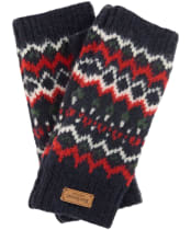 Women's Barbour Kingsford Knit Fingerless Gloves - Navy