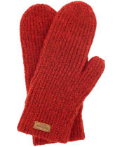 Women's Barbour Pendle Knit Mitts - Crimson Red