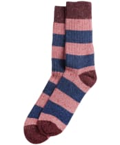  Men’s Barbour Houghton Stripe Socks - Bordeaux / Navy