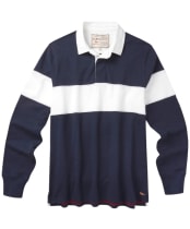 Men's Aubin Irnham Stripe Rugby Shirt - Navy Chest Stripe