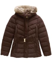 Women's Joules Aspen Showerproof Jacket - Chocolate Brown