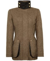Women’s Holland Cooper Country Classic Tweed Jacket - Large Brown Herringbone