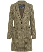 Women's Holland Cooper Highgrove Tweed Coat - Prince of Wales Brown