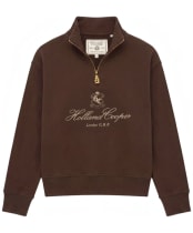 Women's Holland Cooper Essential Relaxed Fit Quarter Zip Sweat - Walnut