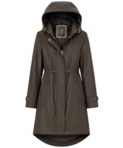 Women's Holland Cooper Chartwell Waterproof Rain Parka - Chocolate