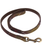 Barbour Tartan and Leather Dog Lead - New Classic Tartan