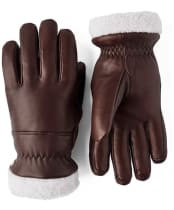 Women's Hestra Edda Leather Gloves - Espresso
