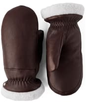 Women's Hestra Edda Leather Mitts - Espresso