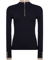 Women's Holland Cooper Zoe Quarter Zip Knit - Ink Navy