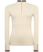 Women's Holland Cooper Zoe Quarter Zip Knit - Almond