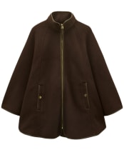 Joules Heritage Fleece Cape - Chocolate Brown