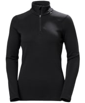 Women's Helly Hansen Lifa Merino Midweight 1/2 Zip - Black
