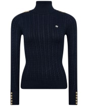 Women's Holland Cooper Seattle Roll Neck Cable Knit - Ink Navy